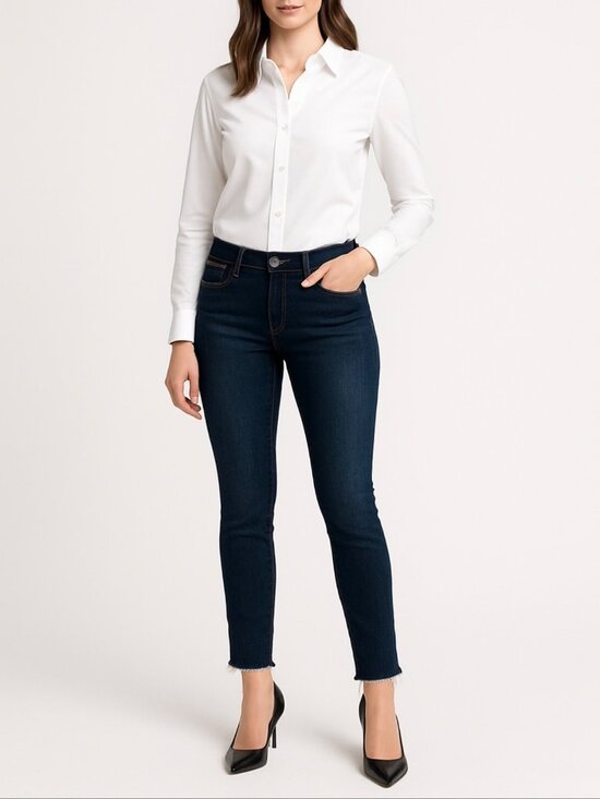 Polished Casual Levi’s Jeans 311 Shaping Skinny W29 L28 Dark Wash Raw Hem Ankle - Picture 1 of 15